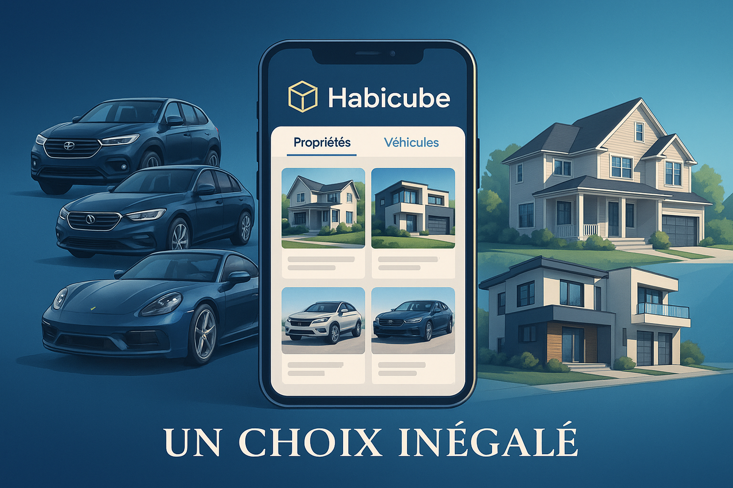 Habicube

Un Choix Inégalé
Accédez à des milliers d'annonces automobiles et immobilières, regroupées sur une seule plateforme. Que vous cherchiez un véhicule spécifique ou la maison de vos rêves, notre vaste sélection vous aide à trouver le bien qui correspond parfaitement à votre budget et à vos critères.